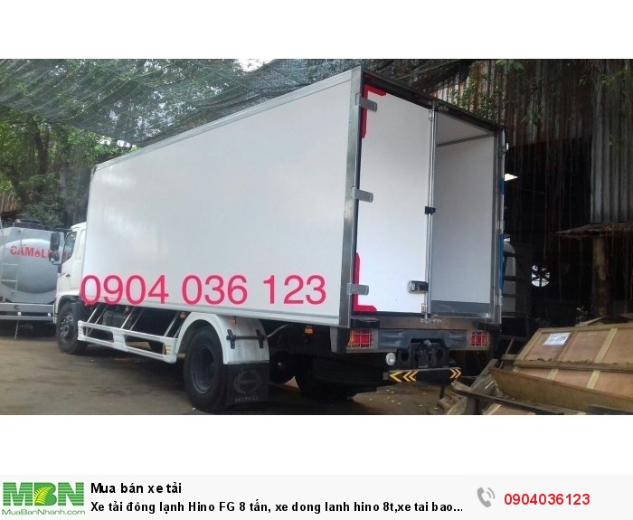 Xe tải đông lạnh Hino FG 8 tấn, xe dong lanh hino 8t,xe tai bao on hino 8t,xe tai hino bao on 8t