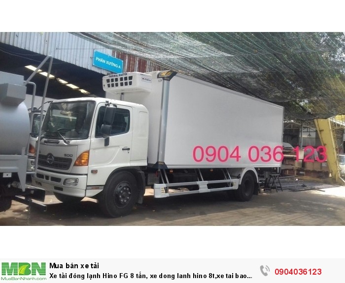 Xe tải đông lạnh Hino FG 8 tấn, xe dong lanh hino 8t,xe tai bao on hino 8t,xe tai hino bao on 8t