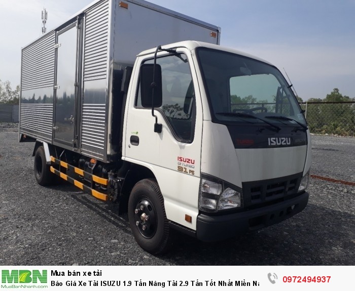 Báo Giá Xe Tải ISUZU 1.9 Tấn Nâng Tải 2.9 Tấn Tốt Nhất Miền Nam