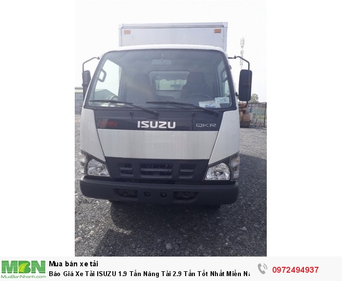 Báo Giá Xe Tải ISUZU 1.9 Tấn Nâng Tải 2.9 Tấn Tốt Nhất Miền Nam