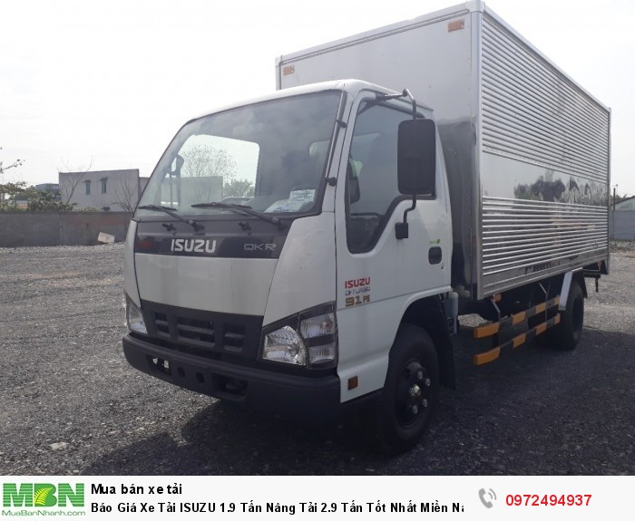 Báo Giá Xe Tải ISUZU 1.9 Tấn Nâng Tải 2.9 Tấn Tốt Nhất Miền Nam