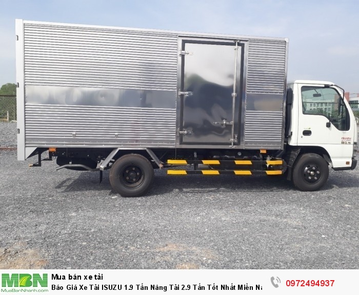 Báo Giá Xe Tải ISUZU 1.9 Tấn Nâng Tải 2.9 Tấn Tốt Nhất Miền Nam
