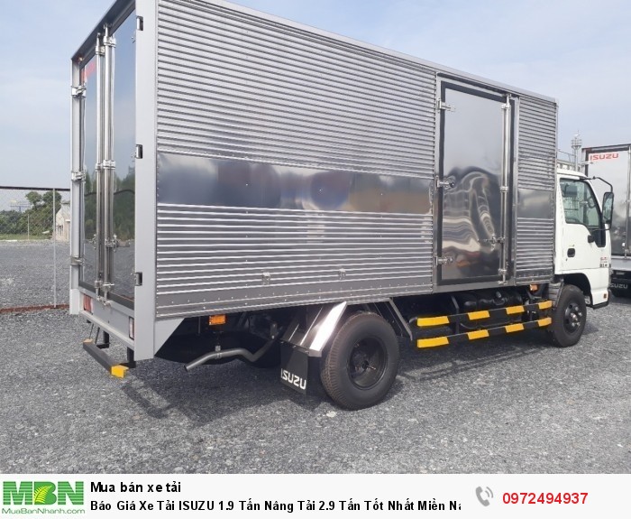 Báo Giá Xe Tải ISUZU 1.9 Tấn Nâng Tải 2.9 Tấn Tốt Nhất Miền Nam