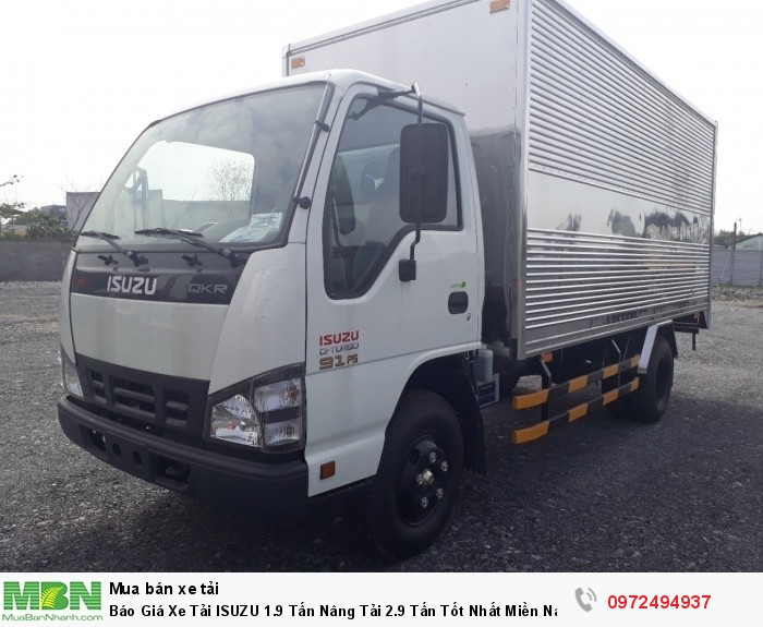 Báo Giá Xe Tải ISUZU 1.9 Tấn Nâng Tải 2.9 Tấn Tốt Nhất Miền Nam