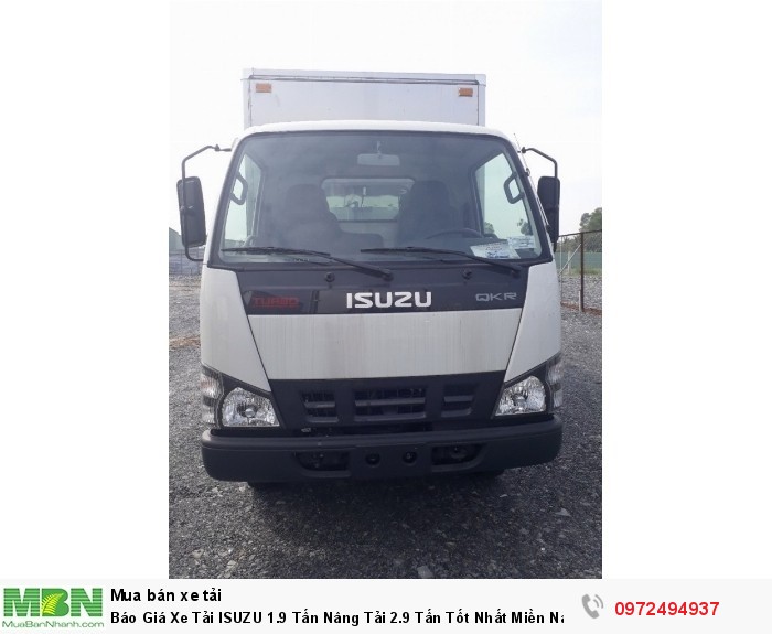 Báo Giá Xe Tải ISUZU 1.9 Tấn Nâng Tải 2.9 Tấn Tốt Nhất Miền Nam