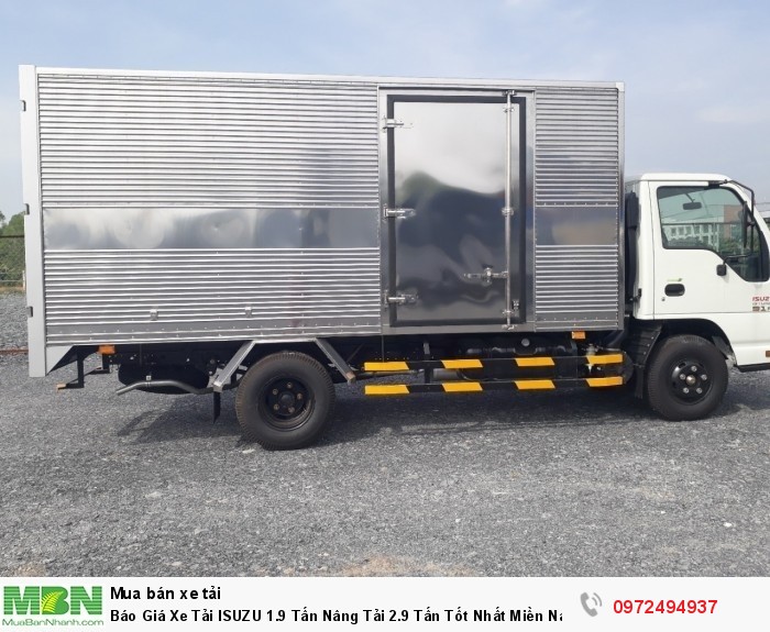 Báo Giá Xe Tải ISUZU 1.9 Tấn Nâng Tải 2.9 Tấn Tốt Nhất Miền Nam