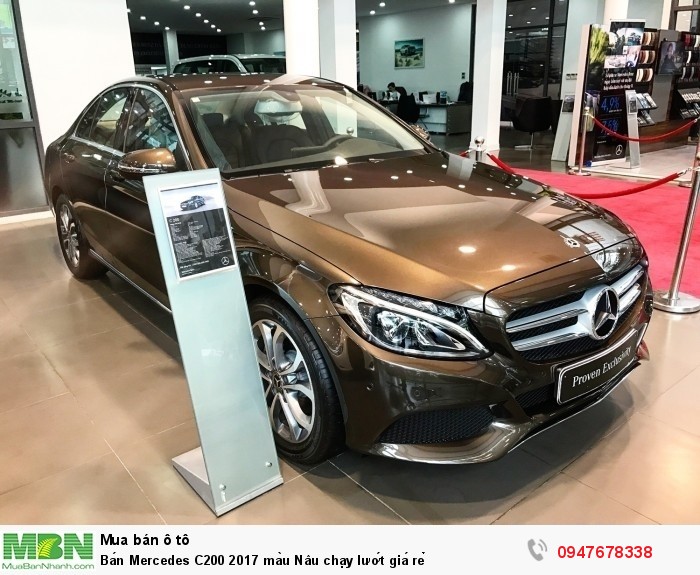 Bán Mercedes C200 2017 màu Nâu chạy lướt giá rẻ
