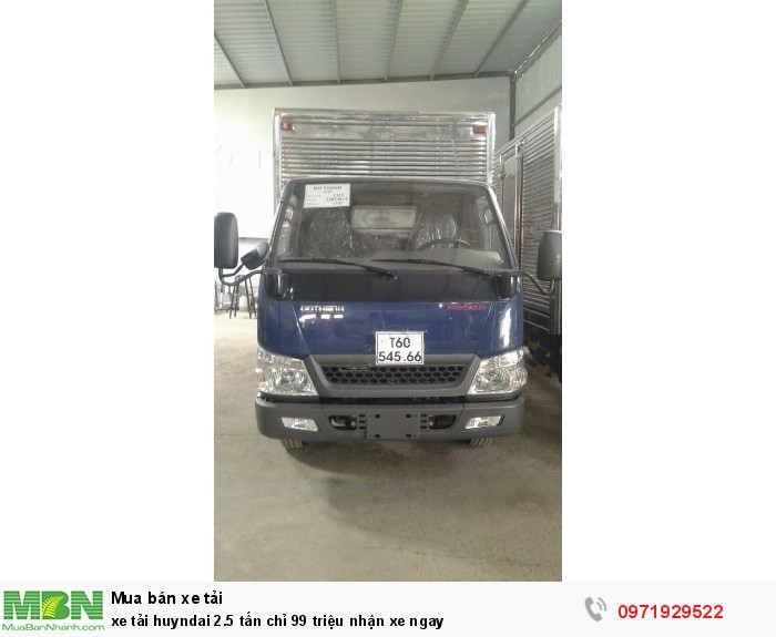xe tải huyndai 2.5 tấn chỉ 99 triệu nhận xe ngay