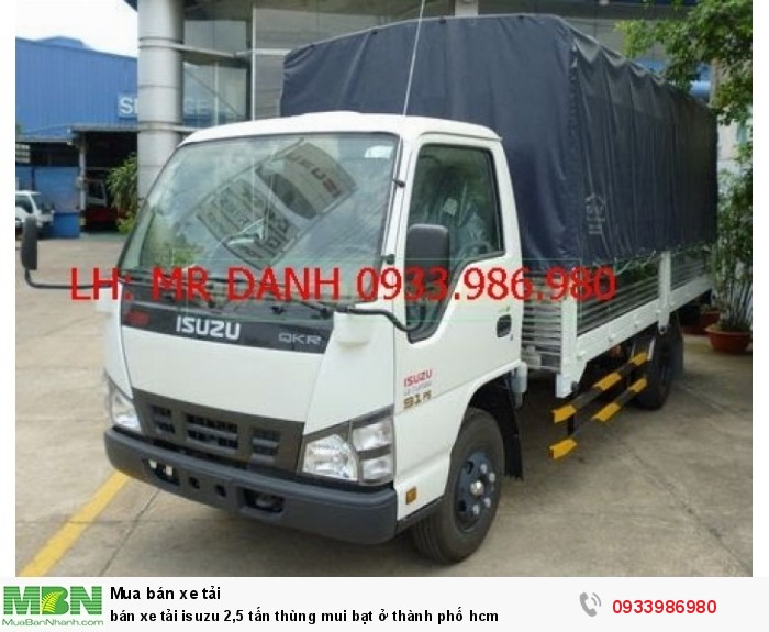 bán xe tải isuzu 2,5 tấn thùng mui bạt ở thành phố hcm