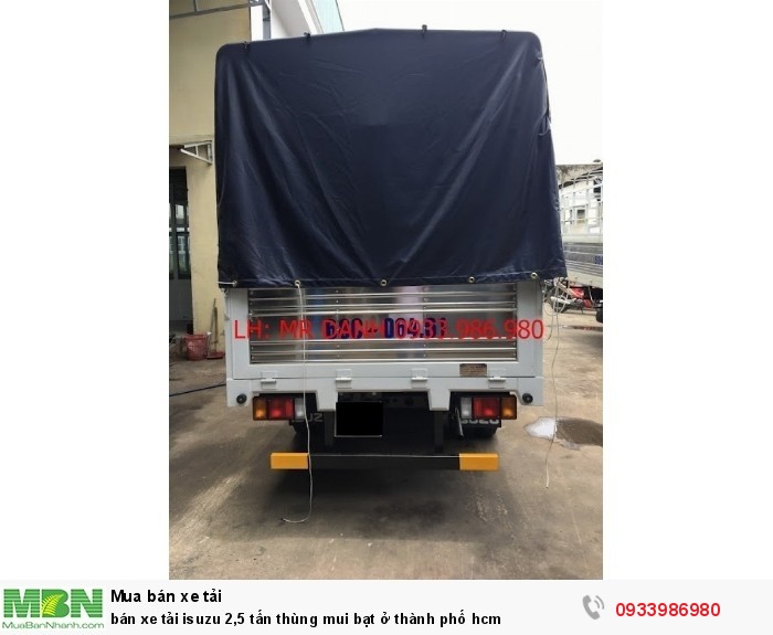 bán xe tải isuzu 2,5 tấn thùng mui bạt ở thành phố hcm