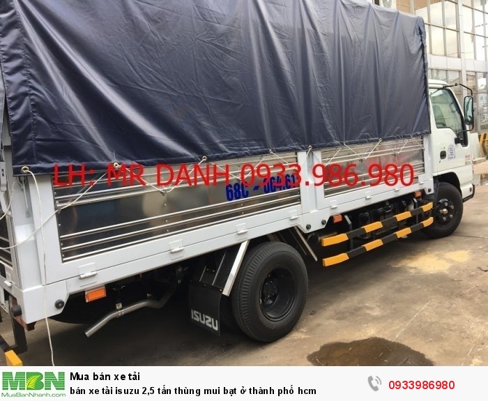 bán xe tải isuzu 2,5 tấn thùng mui bạt ở thành phố hcm
