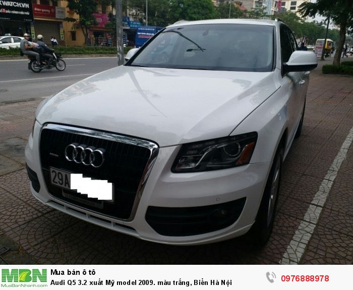Audi Q5 3.2 xuất Mỹ model 2009. màu trắng, Biển Hà Nội
