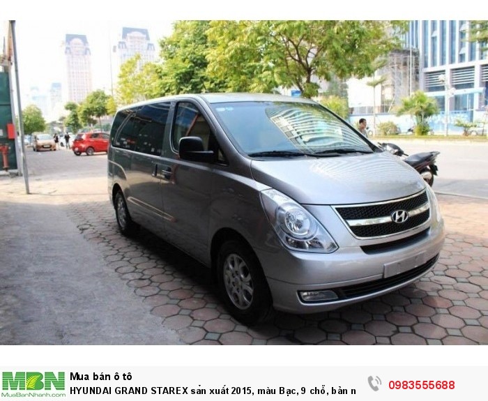 HYUNDAI GRAND STAREX sản xuất 2015, màu Bạc, 9 chỗ, bản nội địa Hàn Quốc.