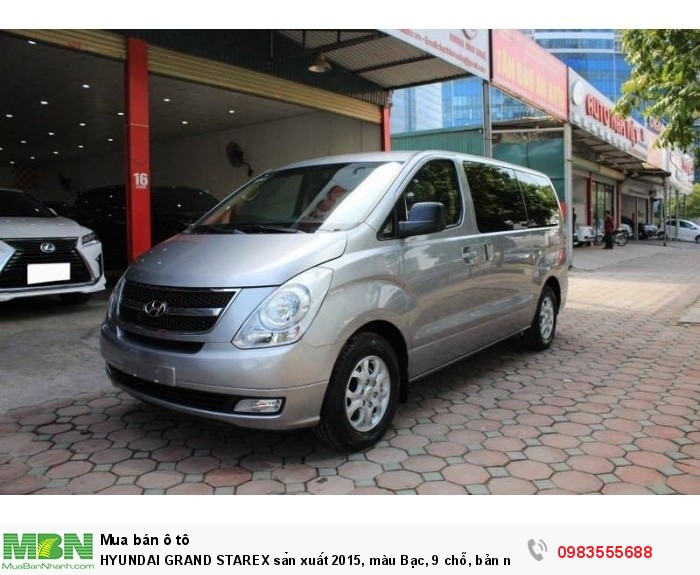 HYUNDAI GRAND STAREX sản xuất 2015, màu Bạc, 9 chỗ, bản nội địa Hàn Quốc.