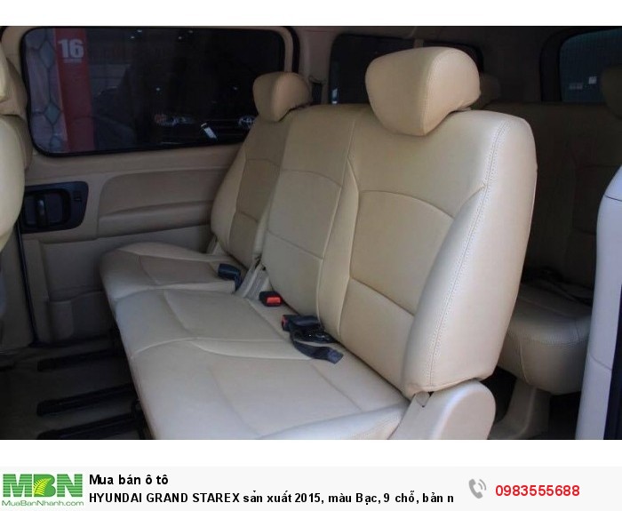 HYUNDAI GRAND STAREX sản xuất 2015, màu Bạc, 9 chỗ, bản nội địa Hàn Quốc.