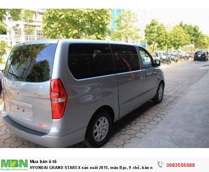 HYUNDAI GRAND STAREX sản xuất 2015, màu Bạc, 9 chỗ, bản nội địa Hàn Quốc.