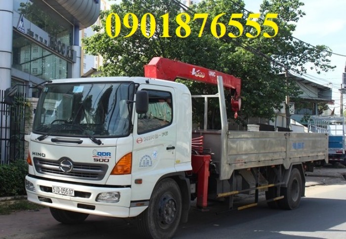 Bán xe tải Hino 7T5/7 tấn 5/ 7,5 tấn gắn cẩu mới 100%- giá tốt giao ngay- tặng ngay 50 triệu đồng.
