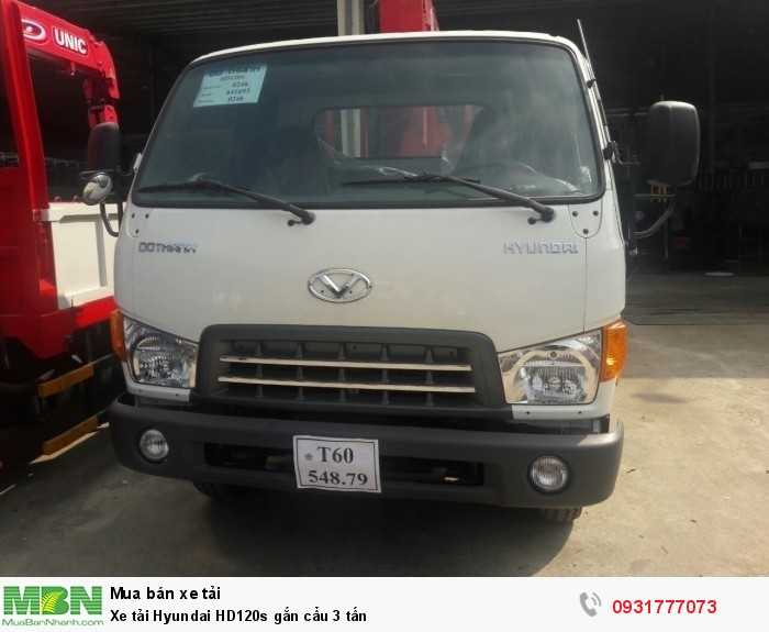 Xe tải Hyundai HD120s gắn cẩu 3 tấn