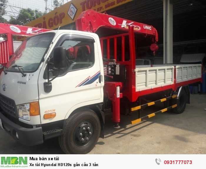 Xe tải Hyundai HD120s gắn cẩu 3 tấn