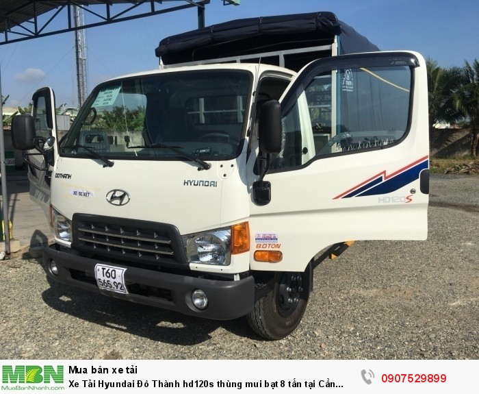 Xe Tải Hyundai Đô Thành hd120s thùng mui bạt 8 tấn tại Cần Thơ,Trà Vinh,Sóc Trăng,Cà Mau,Kiên Giang,An Giang
