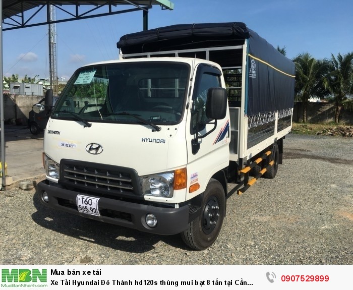 Xe Tải Hyundai Đô Thành hd120s thùng mui bạt 8 tấn tại Cần Thơ,Trà Vinh,Sóc Trăng,Cà Mau,Kiên Giang,An Giang