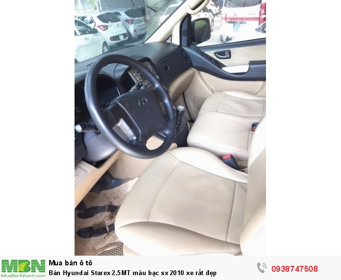 Bán Hyundai Starex 2.5MT màu bạc sx 2010 xe rất đẹp