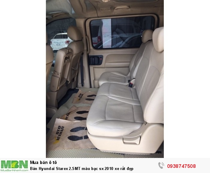 Bán Hyundai Starex 2.5MT màu bạc sx 2010 xe rất đẹp