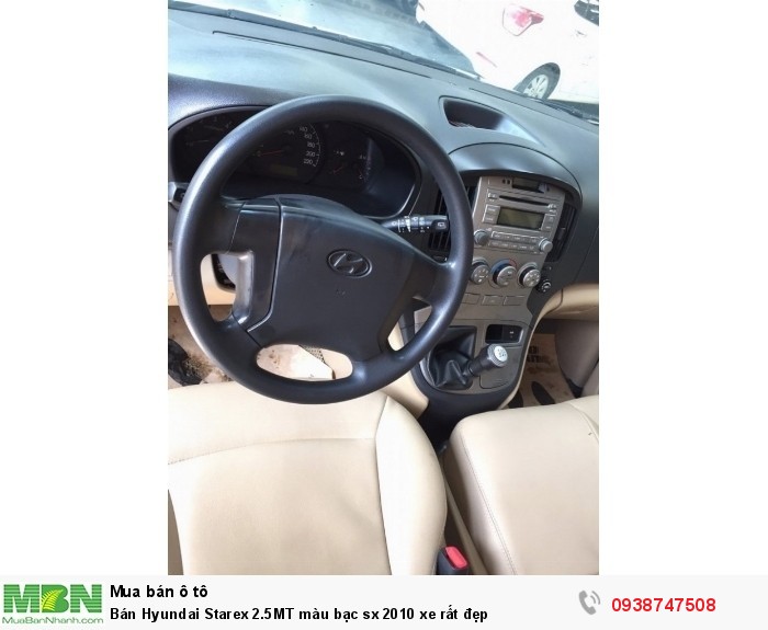 Bán Hyundai Starex 2.5MT màu bạc sx 2010 xe rất đẹp