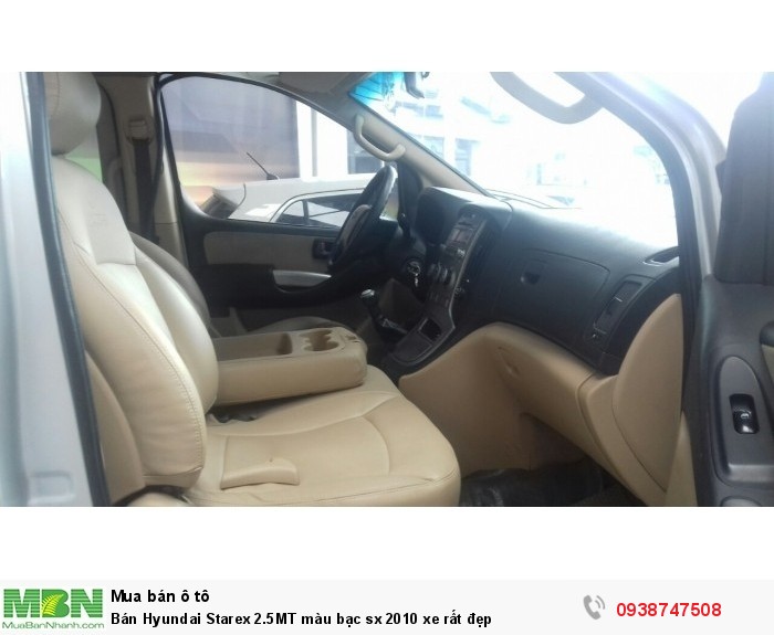 Bán Hyundai Starex 2.5MT màu bạc sx 2010 xe rất đẹp