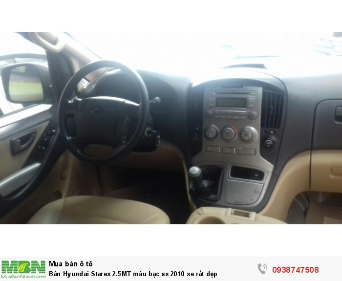 Bán Hyundai Starex 2.5MT màu bạc sx 2010 xe rất đẹp