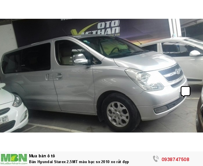 Bán Hyundai Starex 2.5MT màu bạc sx 2010 xe rất đẹp