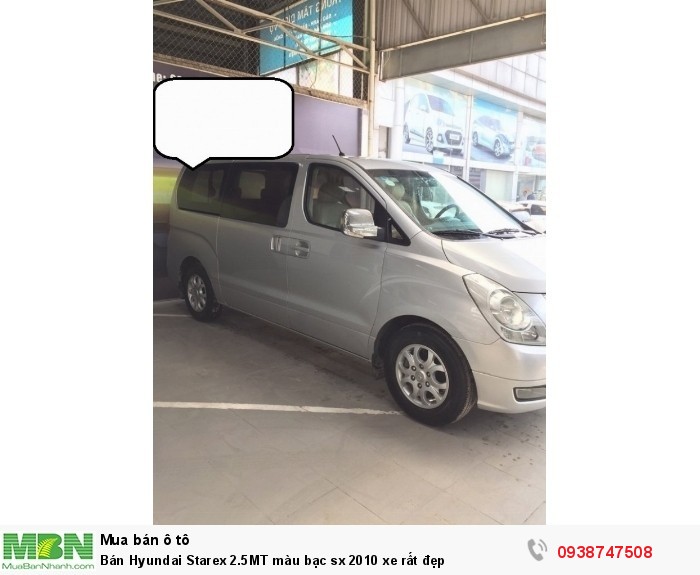 Bán Hyundai Starex 2.5MT màu bạc sx 2010 xe rất đẹp