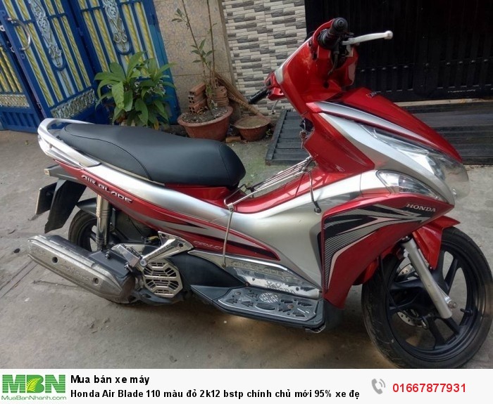 Honda Air Blade 110 màu đỏ 2k12 bstp chính chủ mới 95% xe đẹp máy êm nguyên zin,xe máy mạnh chạy nhẹ vọt lợi xăng,xe nhà xài kỹ mua về là chạy thôi bán công chứng về sang tên liền bán giá 23.8tr liên hê: