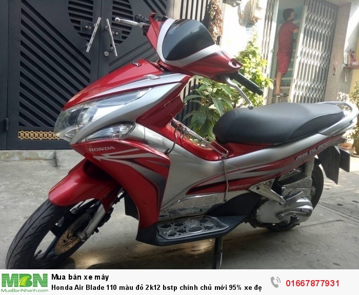 Honda Air Blade 110 màu đỏ 2k12 bstp chính chủ mới 95% xe đẹp máy êm nguyên zin,xe máy mạnh chạy nhẹ vọt lợi xăng,xe nhà xài kỹ mua về là chạy thôi bán công chứng về sang tên liền bán giá 23.8tr liên hê: