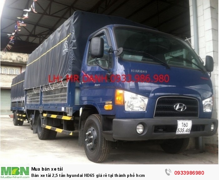 Bán xe tải 2,5 tấn hyundai HD65 giá rẻ tại thành phố hcm