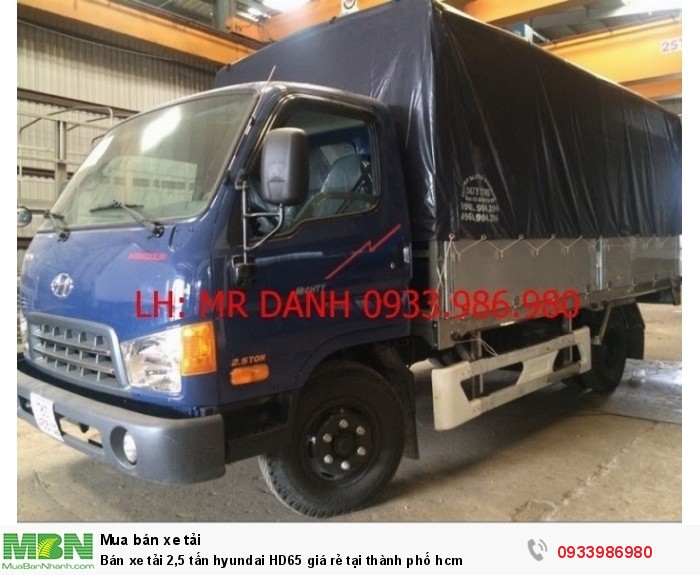 Bán xe tải 2,5 tấn hyundai HD65 giá rẻ tại thành phố hcm