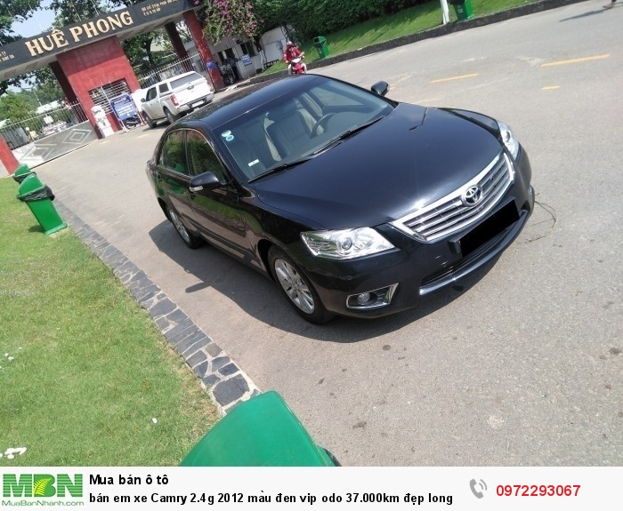 bán em xe Camry 2.4g 2012 màu đen vip odo 37.000km đẹp long lanh