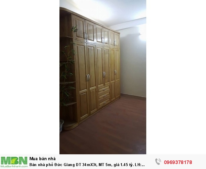 Bán nhà phố Đức Giang DT 34mX3t, MT 5m