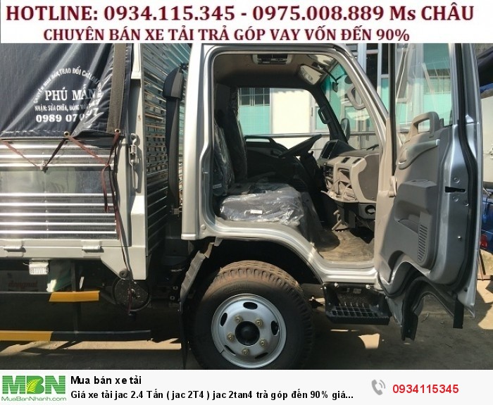 Giá xe tải jac 2.4 Tấn ( jac 2T4 ) jac 2tan4 trả góp đến 90% giá tốt.