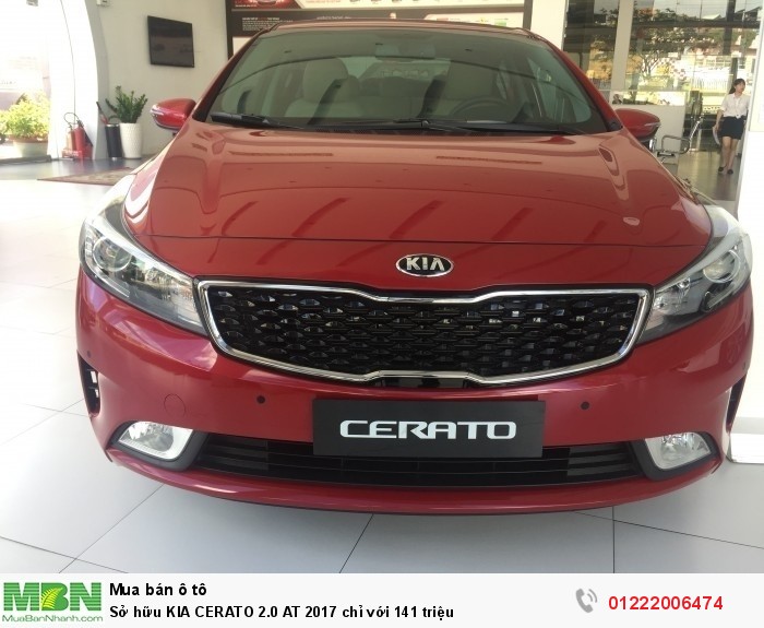 Sở hữu KIA CERATO 2.0 AT 2017 chỉ với 141 triệu