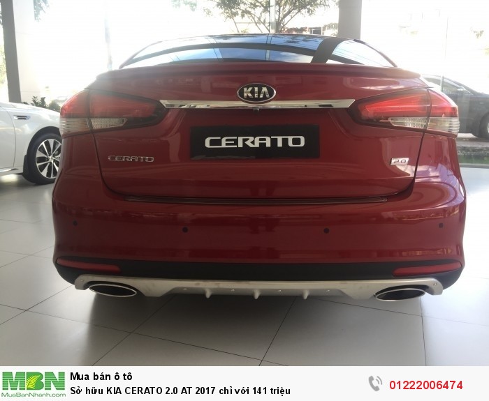 Sở hữu KIA CERATO 2.0 AT 2017 chỉ với 141 triệu