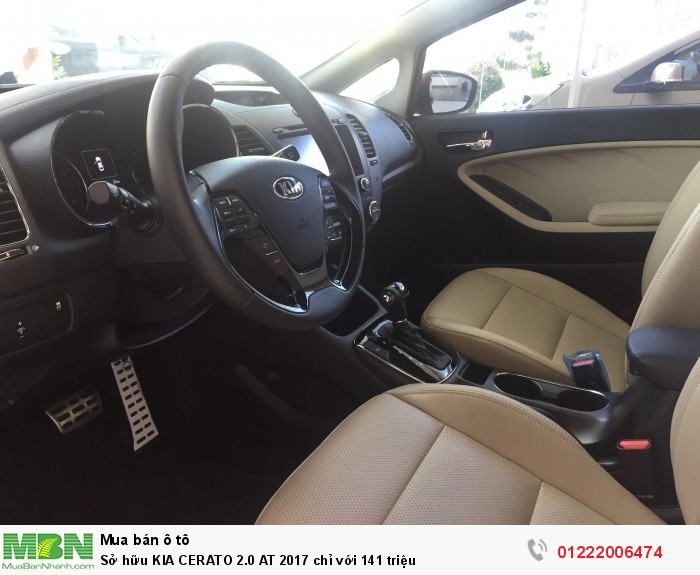 Sở hữu KIA CERATO 2.0 AT 2017 chỉ với 141 triệu