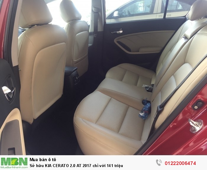 Sở hữu KIA CERATO 2.0 AT 2017 chỉ với 141 triệu