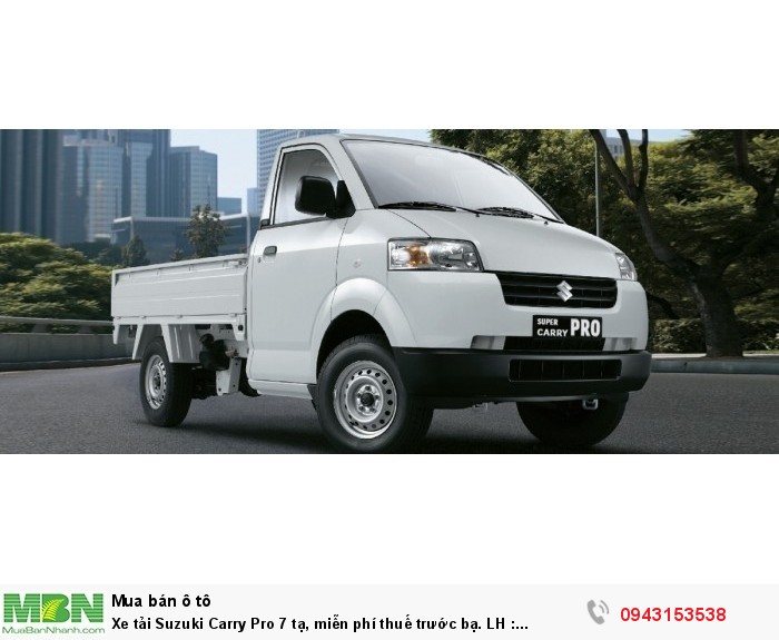Giá xe tải Suzuki Carry Pro - Suzuki 7 tạ, miễn phí thuế trước bạ.