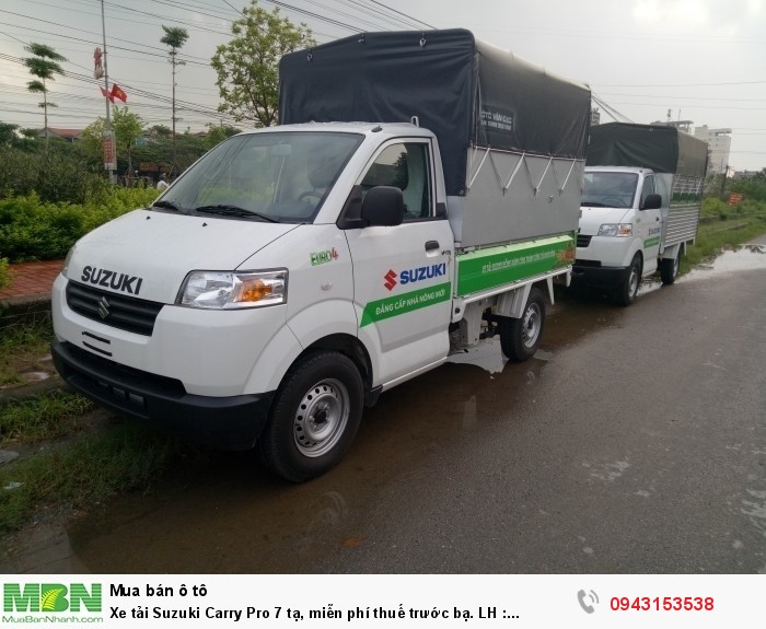 Giá xe tải Suzuki Carry Pro - Suzuki 7 tạ, miễn phí thuế trước bạ.