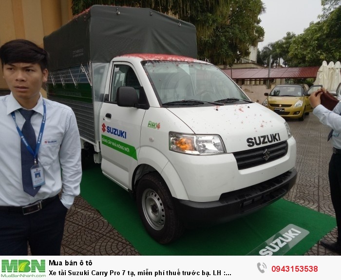 Giá xe tải Suzuki Carry Pro - Suzuki 7 tạ, miễn phí thuế trước bạ.