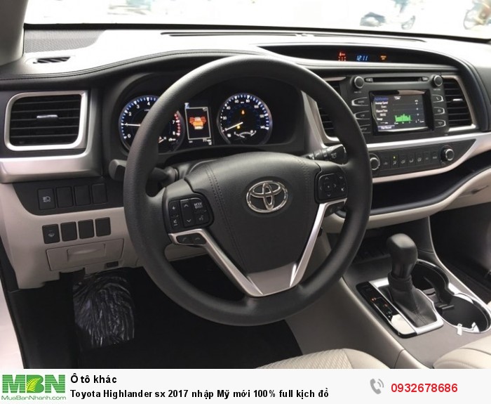 Toyota Highlander sx 2017 nhập Mỹ mới 100% full kịch đồ