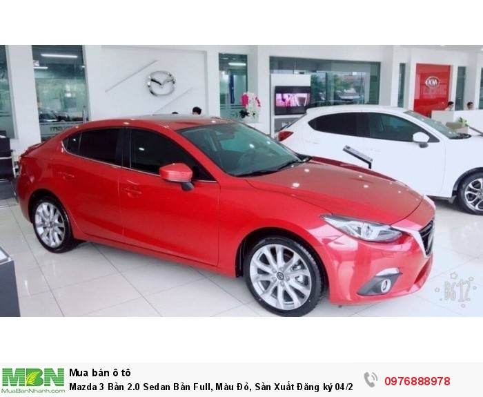 Mazda 3 Bản 2.0 Sedan Bản Full, Màu Đỏ, Sản Xuất Đăng ký 04/2017