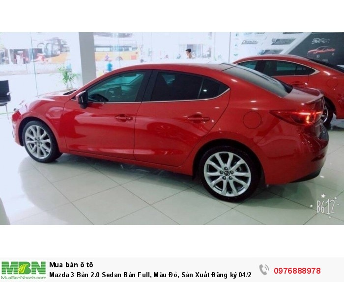 Mazda 3 Bản 2.0 Sedan Bản Full, Màu Đỏ, Sản Xuất Đăng ký 04/2017