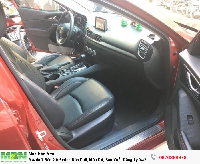 Mazda 3 Bản 2.0 Sedan Bản Full, Màu Đỏ, Sản Xuất Đăng ký 04/2017